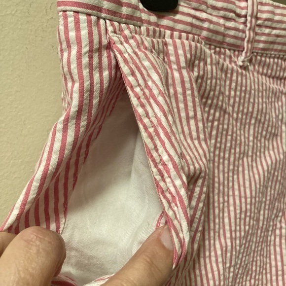 Polo Golf Ralph Lauren Men’s Seersucker Shorts Preppy Pink White Size 34 - Picture 3 of 9